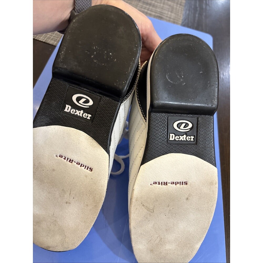 Dexter Bowling Shoes Womens Size 7.5M Black White Groove Slide-Rite B4034-1 - Picture 6 of 11